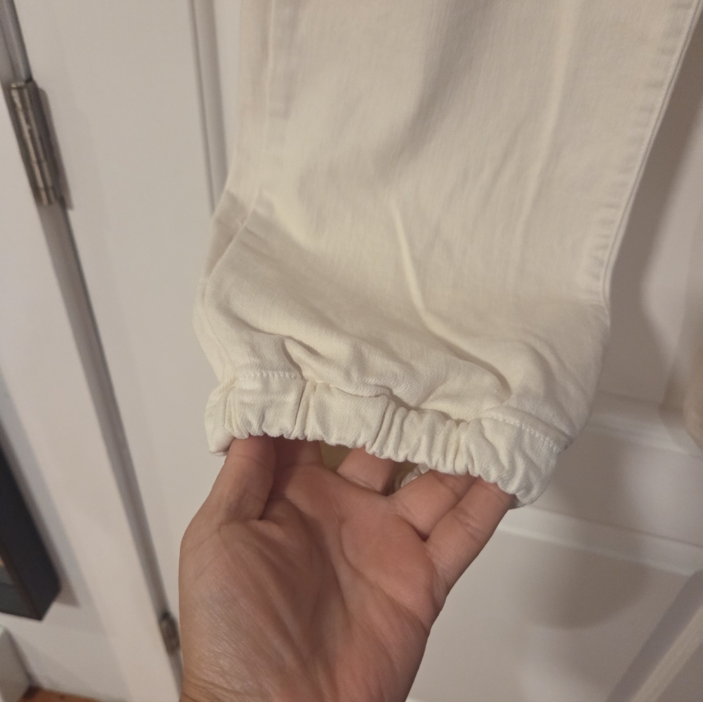 MOTHER Beige Cropped High-Waist Ankle Pants - Picture 5 of 11